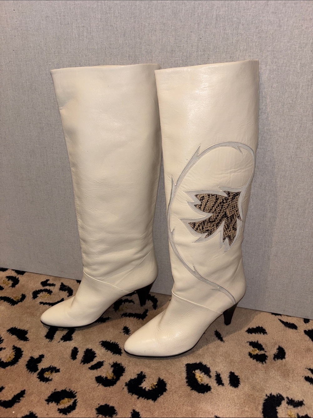 Vintage Women's Eclisse Italian Leather Knee-High Boot, Unworn